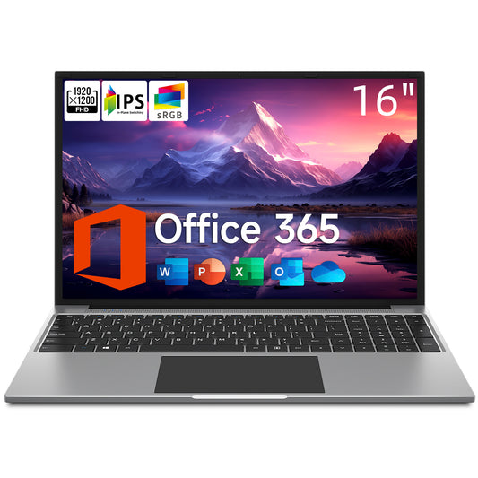 Jumper 16" Windows 11 Laptop 4GB DDR4 128GB SSD Computer with Intel Celeron 5305U, Office 365 1-yr, 1920* 1200 IPS