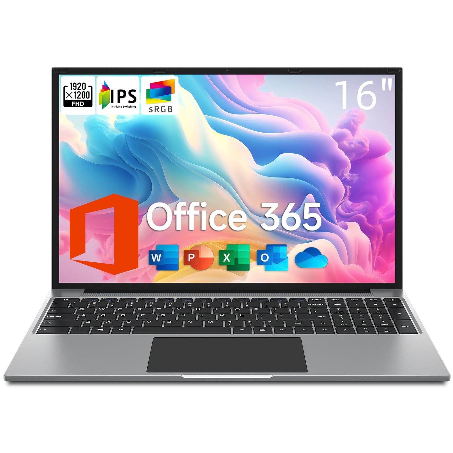 Jumper 16" Windows 11 Laptop 4GB DDR4 128GB SSD Computer with Intel Celeron 5305U, Office 365 1-yr, 1920* 1200 IPS