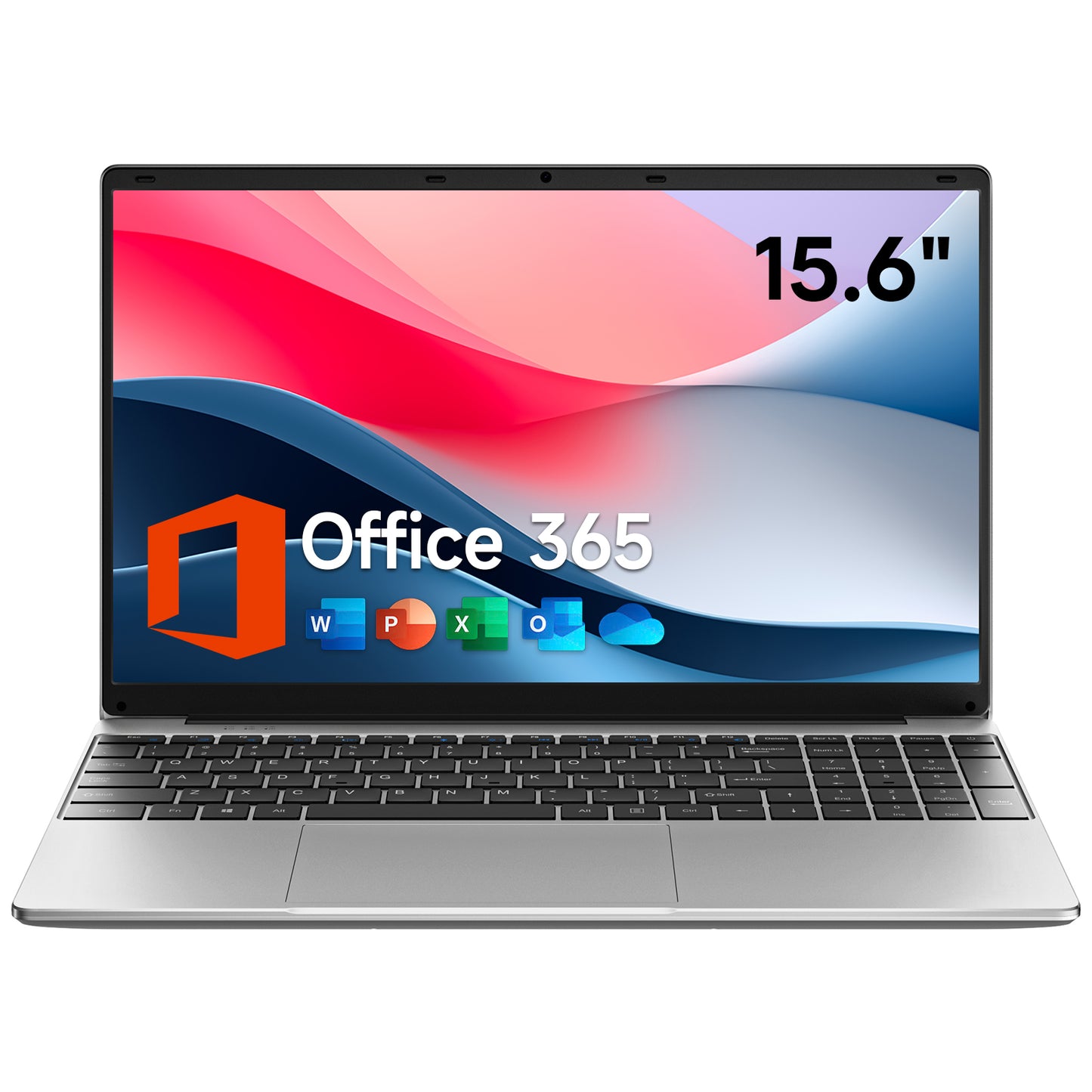 Jumper 15.6" Laptop 4GB DDR4 128GB ROM Computer with Dual Core Celeron 5205U CPU, 1-yr Office Free, 1366x768 HD