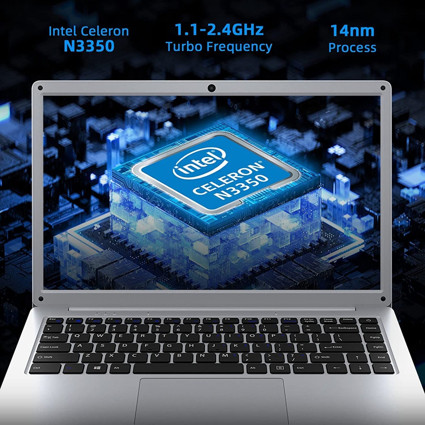 Jumper 14in Windows 11 Laptop 12GB DDR4 256GB SSD Computer with 4 Core Intel Celeron J4105, 1080*1920